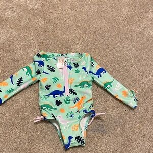 Colorful Dinosaur Print Swimsuit